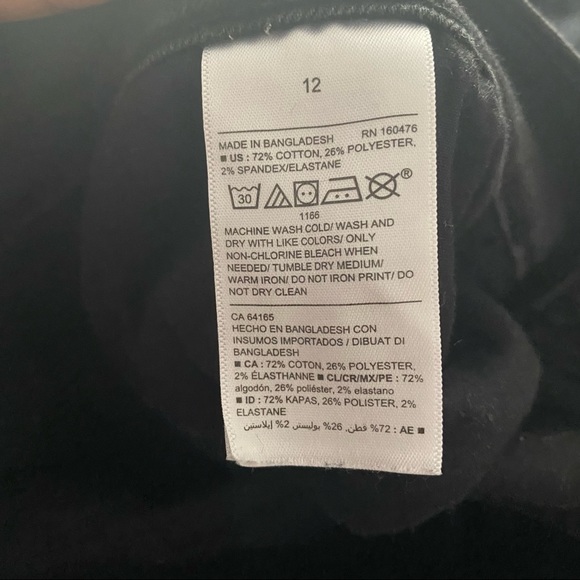 Old Navy black jean shorts size 12 - Picture 4 of 5